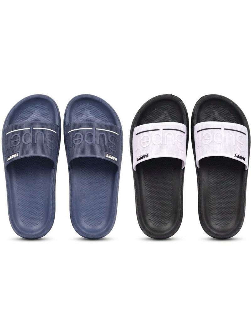 Pack 2 Pares Chanclas Adulto EVA Microperforada OZABI Azul marino - Kiabi