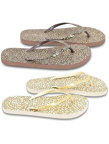 Pack 2 Pares Chanclas Mujer Print Sauvage OZABI