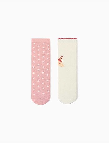 Pack 2 pares de calcetines antideslizantes con unicornios y estrellas