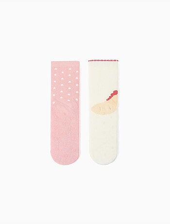 Pack 2 pares de calcetines antideslizantes con unicornios y estrellas