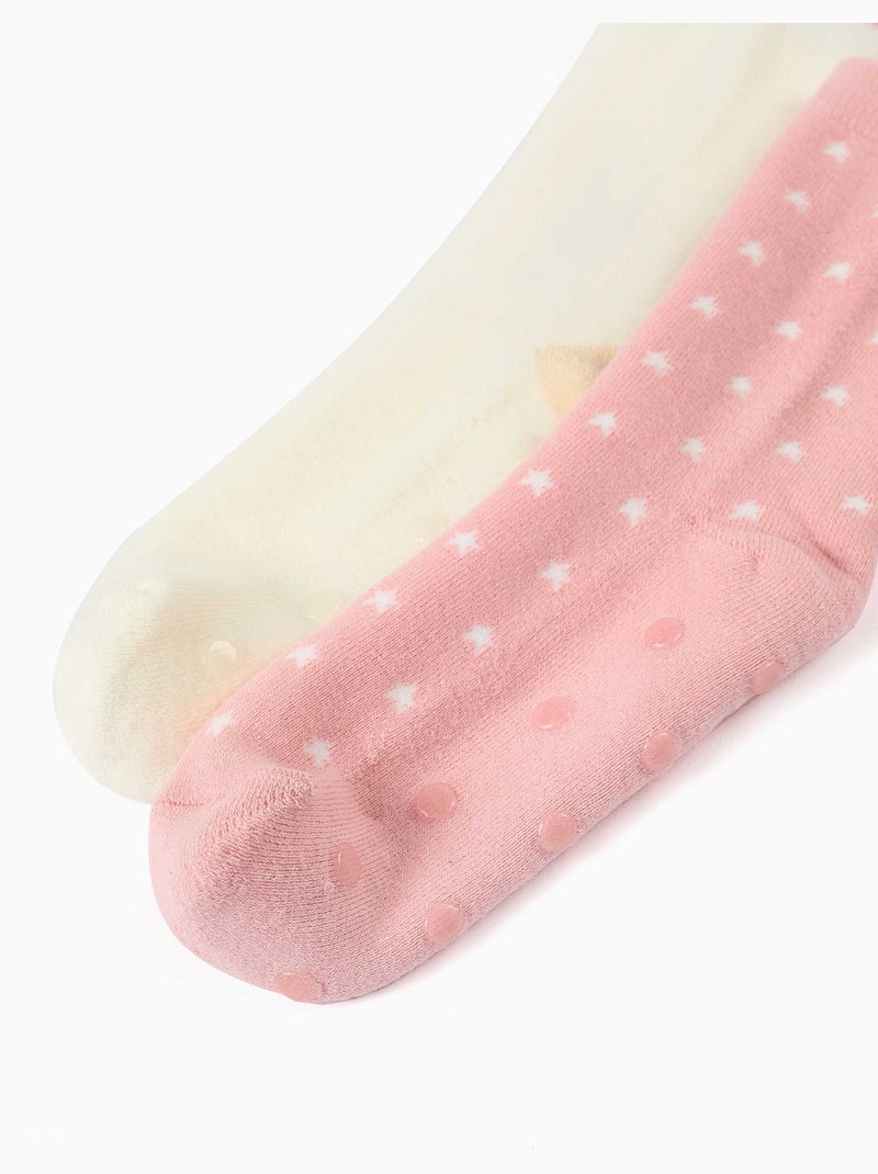 Pack 2 pares de calcetines antideslizantes con unicornios y estrellas Multicolor - Kiabi