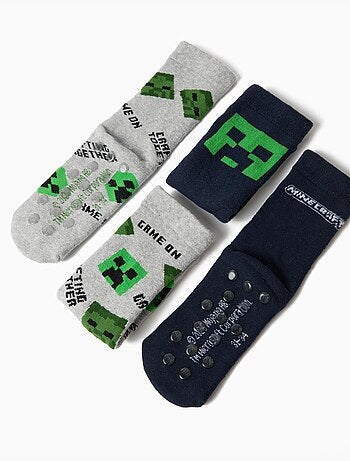 Pack 2 pares de calcetines 'minecraft', mo fashion