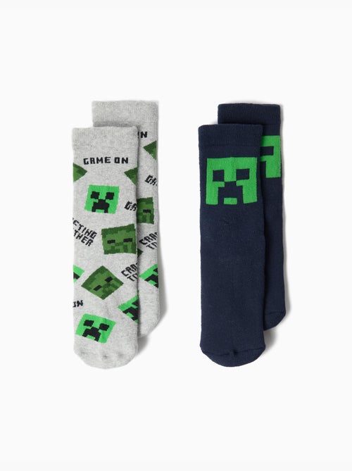 Pack 2 pares de calcetines 'minecraft', mo fashion - Kiabi Pack 2 pares de calcetines 'minecraft', mo fashion - Kiabi