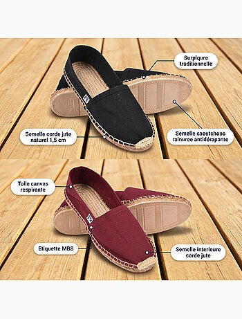 Pack 2 Pares Esparteñas Hombre Suela Cuerda Yute OZABI