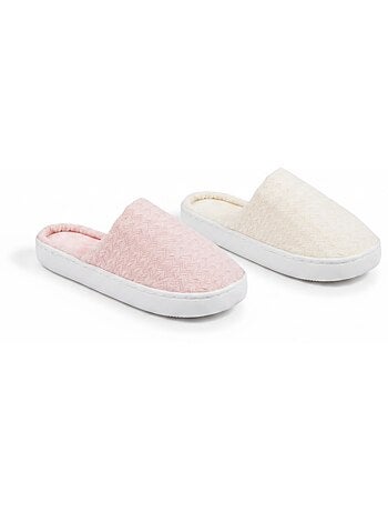 Pack 2 Pares Mulas Mujer Suela Nube Forro Esponja OZABI