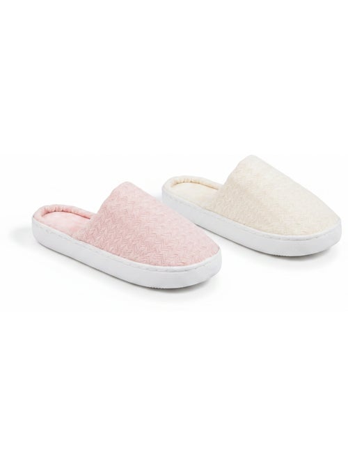 Pack 2 Pares Mulas Mujer Suela Nube Forro Esponja OZABI - Kiabi Pack 2 Pares Mulas Mujer Suela Nube Forro Esponja OZABI - Kiabi