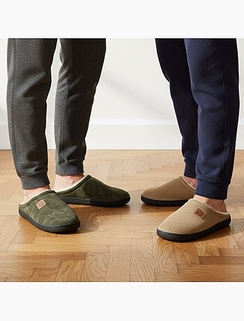 Pack 2 Pares Mules Hombre Pana Forro Toalla OZABI