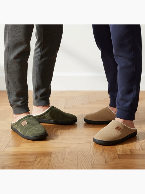 Pack 2 Pares Mules Hombre Pana Forro Toalla OZABI - Kiabi Pack 2 Pares Mules Hombre Pana Forro Toalla OZABI - Kiabi