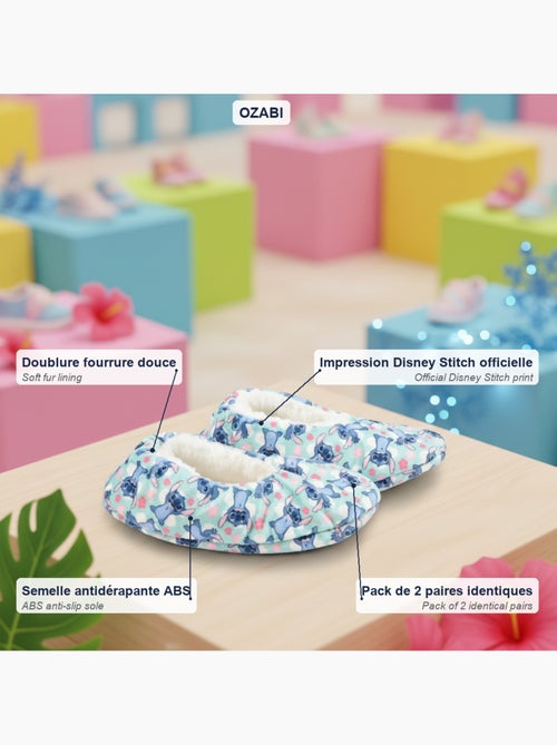 Pack 2 pares pantuflas niña Disney forradas antideslizantes OZABI - Kiabi Pack 2 pares pantuflas niña Disney forradas antideslizantes OZABI - Kiabi