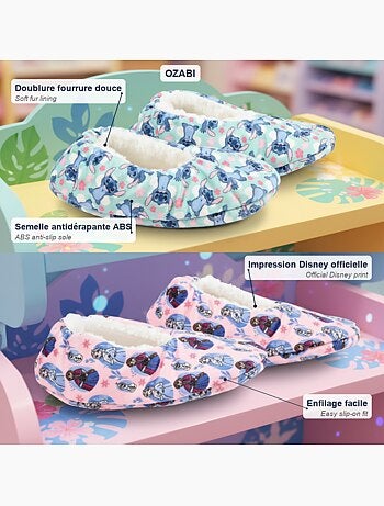 Pack 2 pares pantuflas niña Disney forradas antideslizantes OZABI