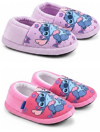 Pack 2 Pares Pantuflas Niña Disney Stitch Forradas Antideslizantes OZABI
