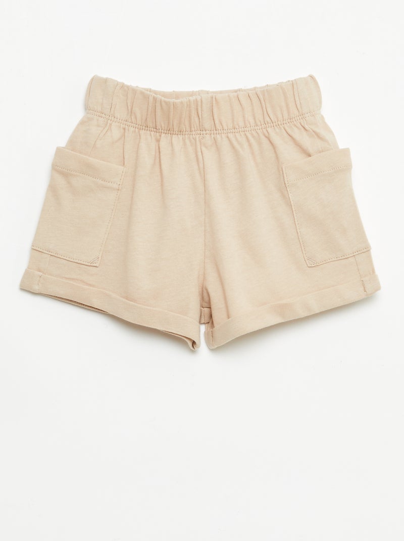 Pack 2 piezas pantalón corto + camiseta Amarillo - Kiabi