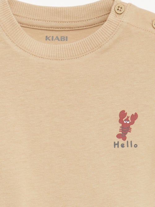 Pack 2 piezas pantalón corto + camiseta - Kiabi