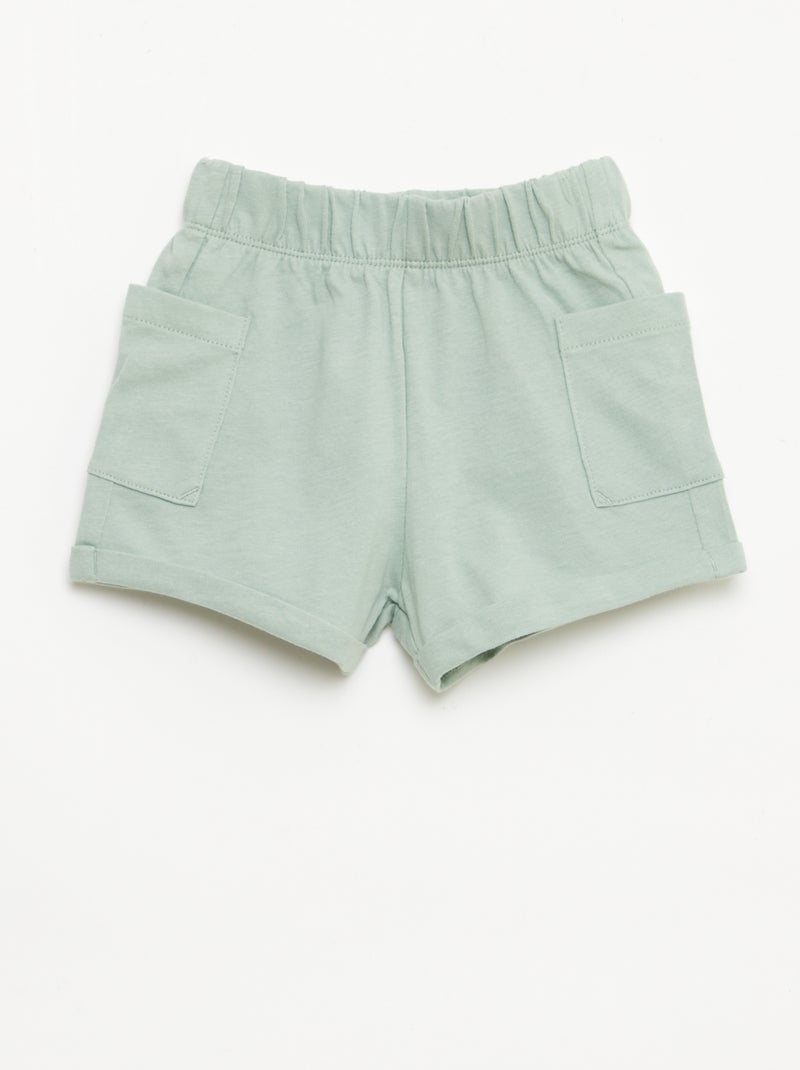 Pack 2 piezas pantalón corto + camiseta Blanco - Kiabi