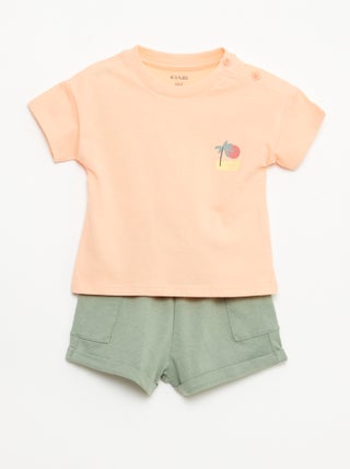 Pack 2 piezas pantalón corto + camiseta