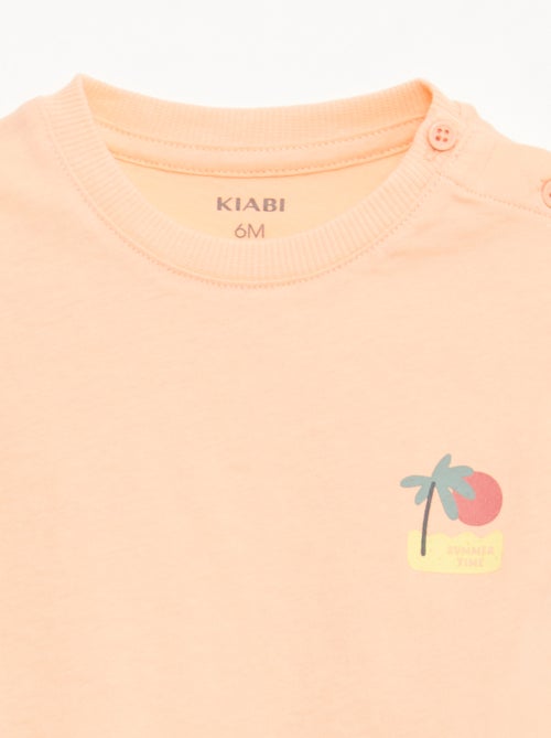 Pack 2 piezas pantalón corto + camiseta - Kiabi
