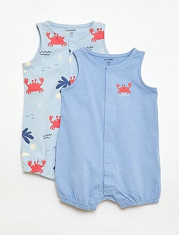 Pack 2 pijamas ligeros con abertura a presión