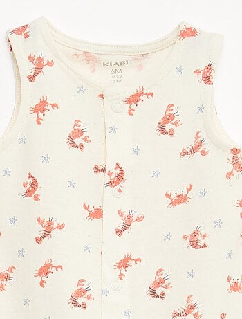 Pack 2 pijamas ligeros con abertura a presión