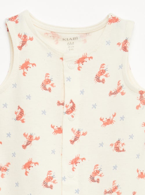 Pack 2 pijamas ligeros con abertura a presión - Kiabi