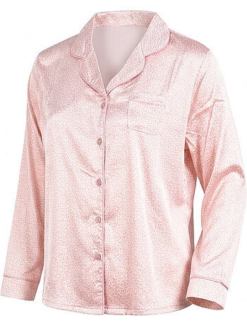 Pack 2 Pijamas Mujer Largos Satinados Estampados, Cuello Camisa OZABI