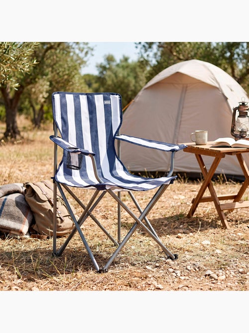 Pack 2 sillas camping 48x47x82 cm rayas y mesa plegable 61x50x51 cm - Kiabi Pack 2 sillas camping 48x47x82 cm rayas y mesa plegable 61x50x51 cm - Kiabi