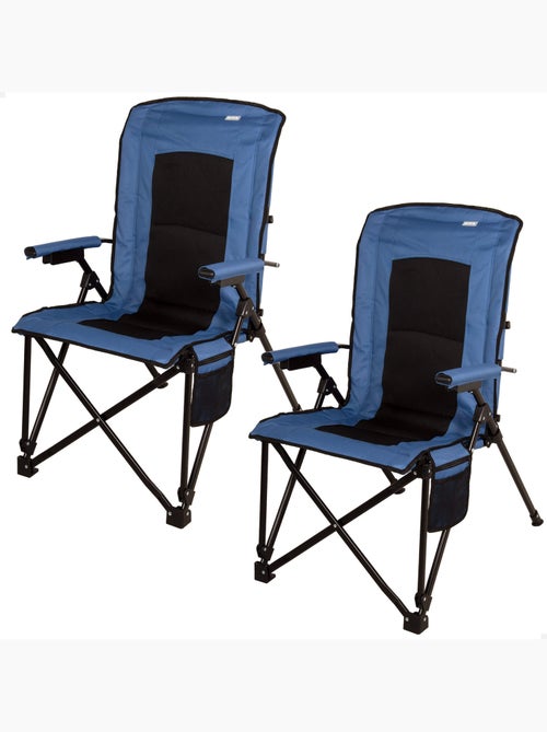 Pack 2 sillas camping altas 54x80x103 cm con bolsillos aktive - Kiabi