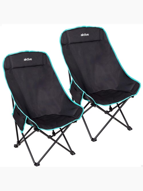 Pack 2 sillas camping altas 55x45x90 cm aktive - Kiabi