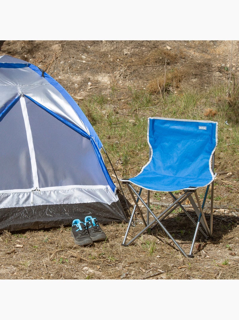 Pack 2 sillas camping alto fijas 43x43x71 cm aktive Azul - Kiabi