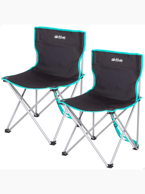 Pack 2 sillas camping alto fijas 43x43x71 cm aktive - Kiabi