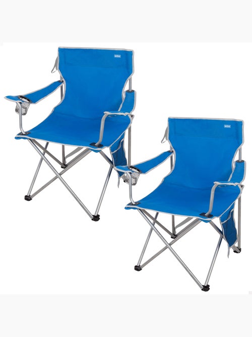Pack 2 sillas camping alto fijas 47x46x80 cm aktive - Kiabi