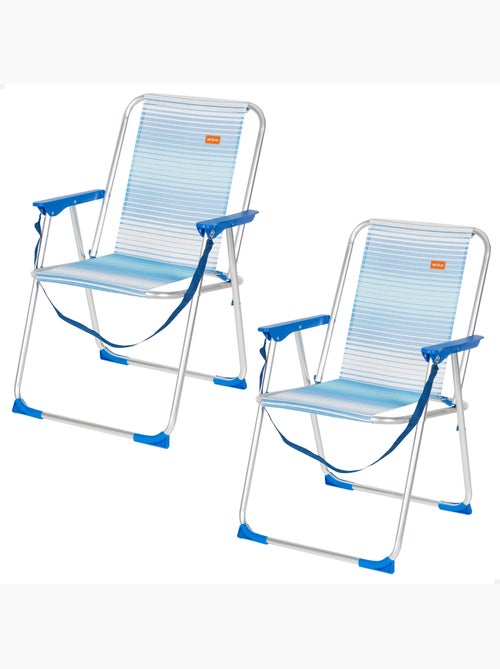 Pack 2 sillas de playa fijas plegables aktive - Kiabi Pack 2 sillas de playa fijas plegables aktive - Kiabi