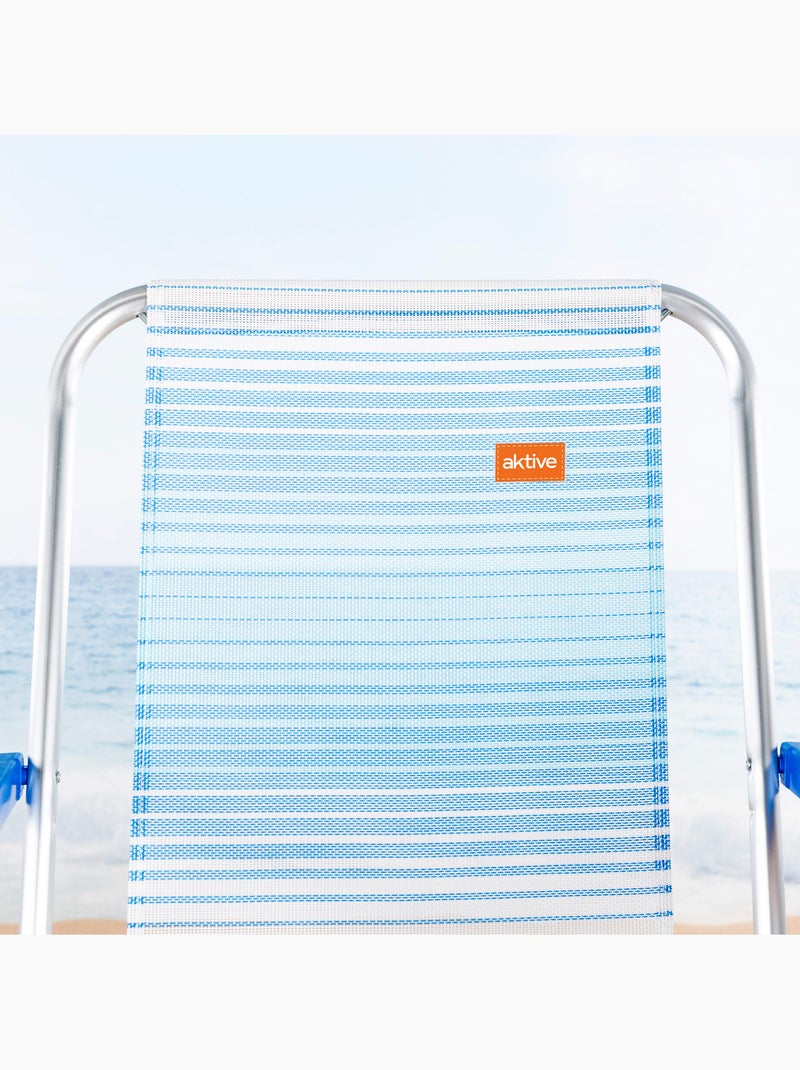 Pack 2 sillas de playa fijas plegables aktive Blanco - Kiabi