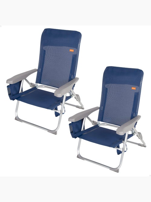 Pack 2 sillas de playa multiposición plegado slim aktive - Kiabi