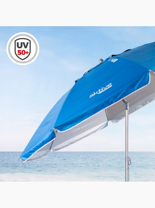 Pack 2 sillas playa 46x44x49 cm, sombrilla 200 cm y nevera blanda 18 l aktive - Kiabi