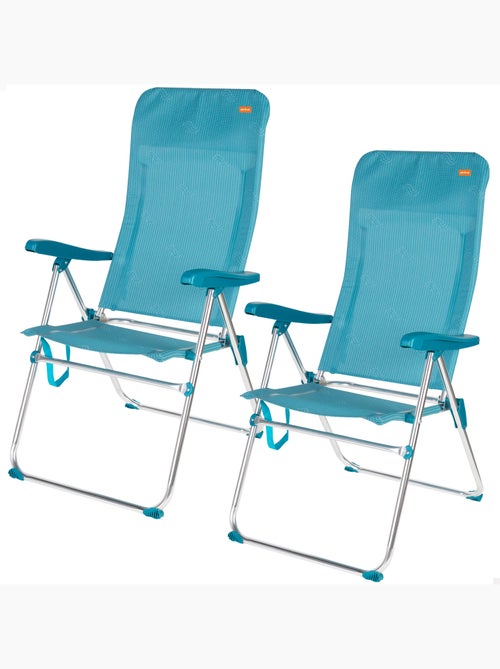 Pack 2 sillas playa altas multiposición 46x67x110 cm aktive - Kiabi