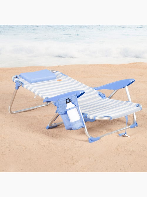 Pack 2 sillas playa bajo multiposición 51x45x76 cm con bolsillos aktive - Kiabi