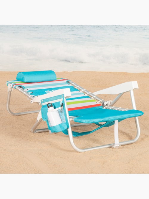 Pack 2 sillas playa media multiposición 50x53x77 cm con nevera y bolsillos aktive - Kiabi
