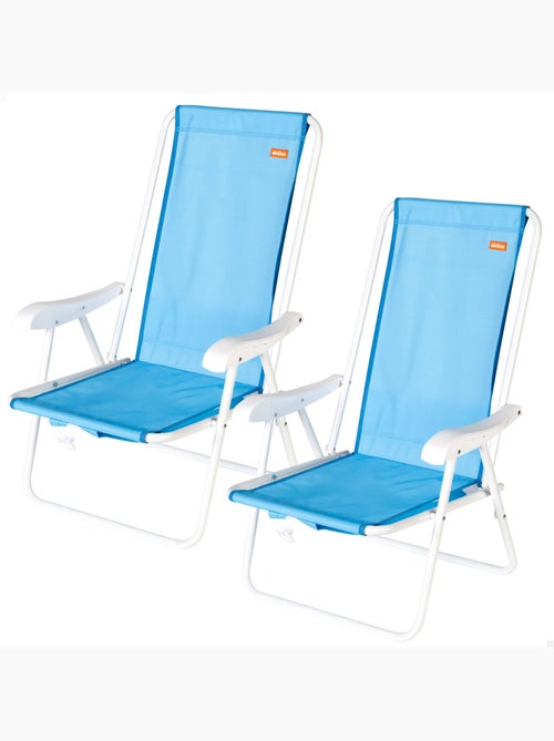 Pack 2 sillas playa medio fijas 44x40x81 cm aktive - Kiabi