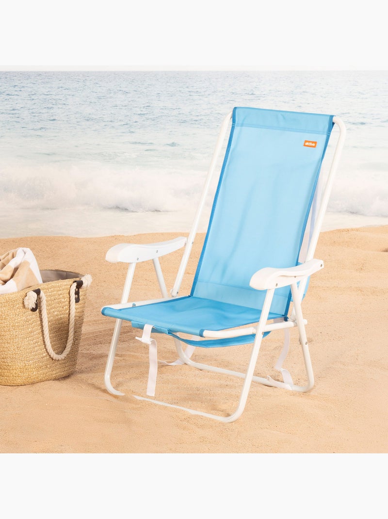 Pack 2 sillas playa medio fijas 44x40x81 cm aktive Azul - Kiabi