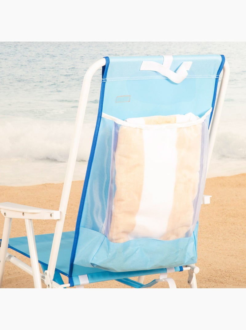 Pack 2 sillas playa medio fijas 44x40x81 cm aktive Azul - Kiabi