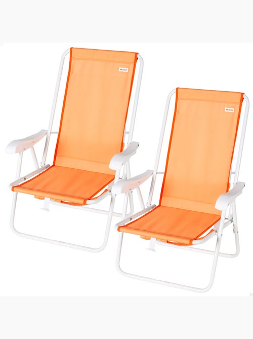 Pack 2 sillas playa medio fijas 44x40x81 cm aktive - Kiabi
