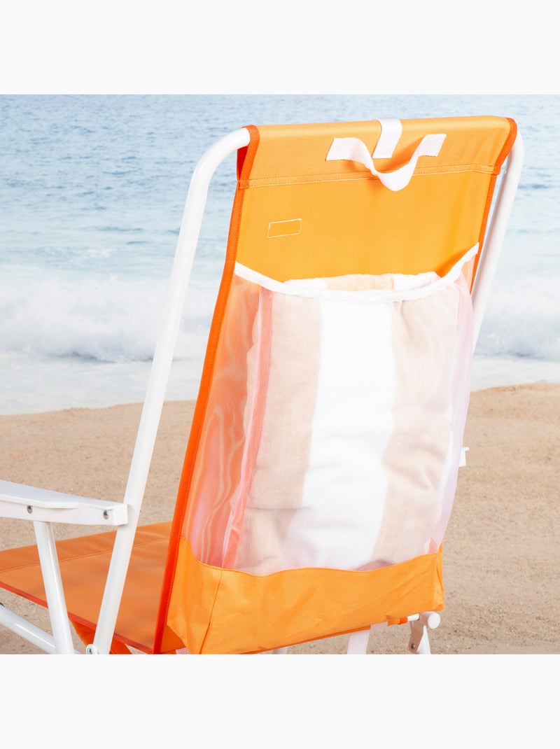 Pack 2 sillas playa medio fijas 44x40x81 cm aktive Naranja - Kiabi
