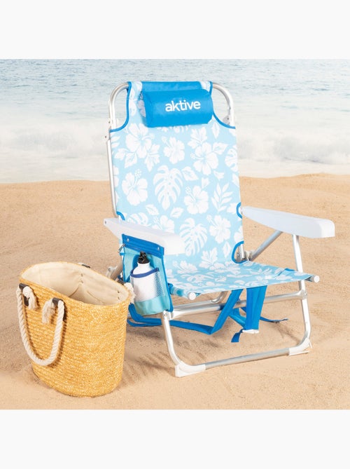 Pack 2 sillas playa medio multiposición 50x54x80 cm con bolsillos aktive - Kiabi