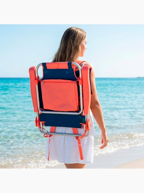 Pack 2 sillas playa medio multiposición 50x54x80 cm con bolsillos aktive - Kiabi