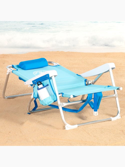 Pack 2 sillas playa medio multiposición 50x54x80 cm es con bolsillos aktive - Kiabi