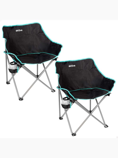 Pack 2 sillas plegables camping 50x47x74 cm con posavasoss aktive - Kiabi Pack 2 sillas plegables camping 50x47x74 cm con posavasoss aktive - Kiabi