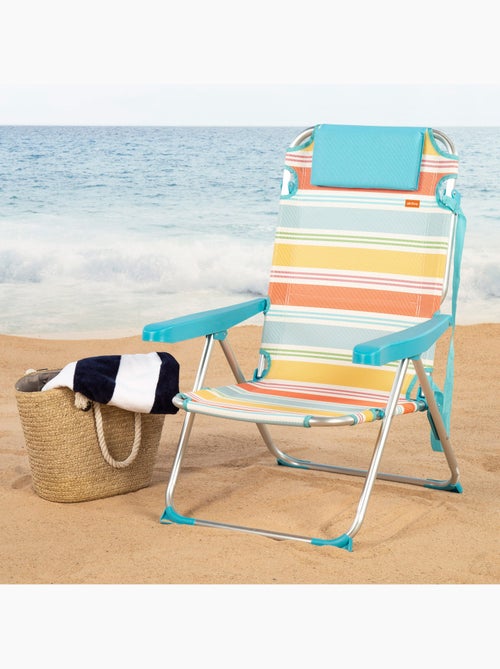 Pack 2 sillas plegables camping deluxe 48x60x90 cm 5 posiciones con respaldo aktive - Kiabi Pack 2 sillas plegables camping deluxe 48x60x90 cm 5 posiciones con respaldo aktive - Kiabi
