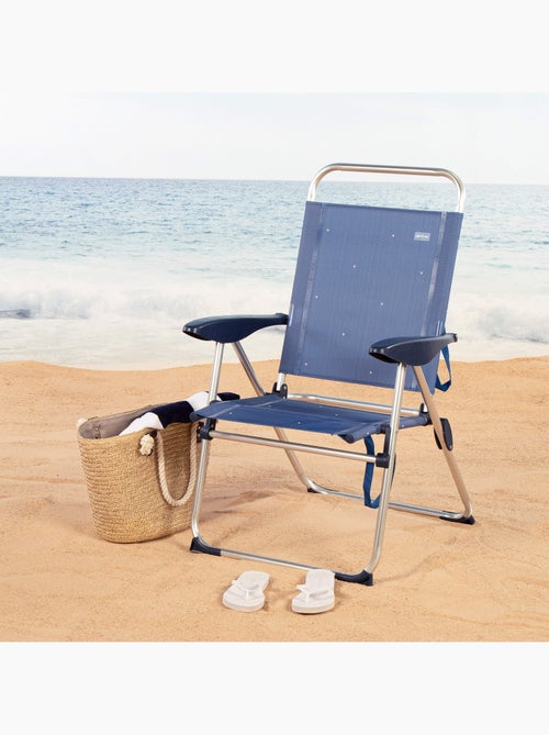 Pack 2 sillas plegables playa 48x60x100 cm 4 posiciones aktive - Kiabi