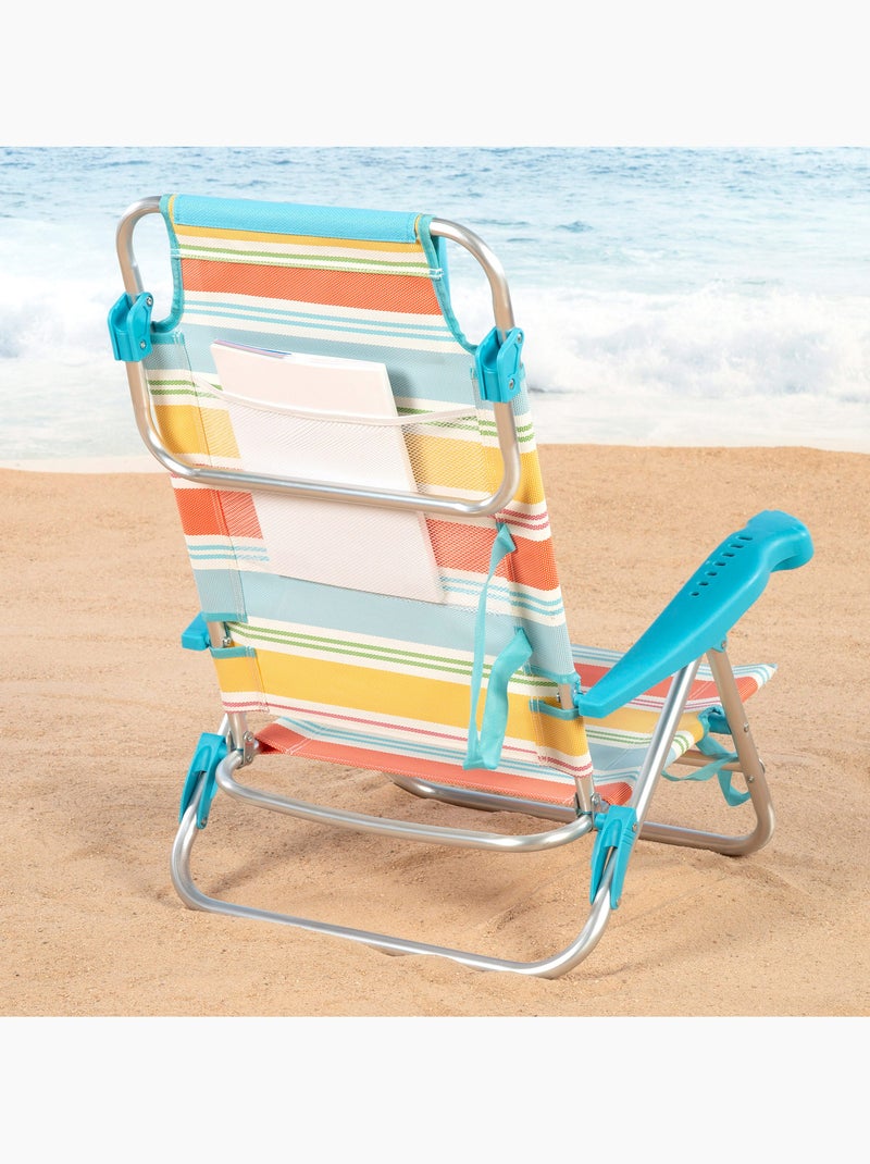 Pack 2 sillas plegables playa 8 posiciones 48x50x80 cm aktive Multicolor - Kiabi