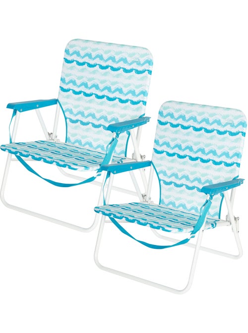 Pack 2 sillas plegables playa bajas 45x40x70 cm aktive - Kiabi